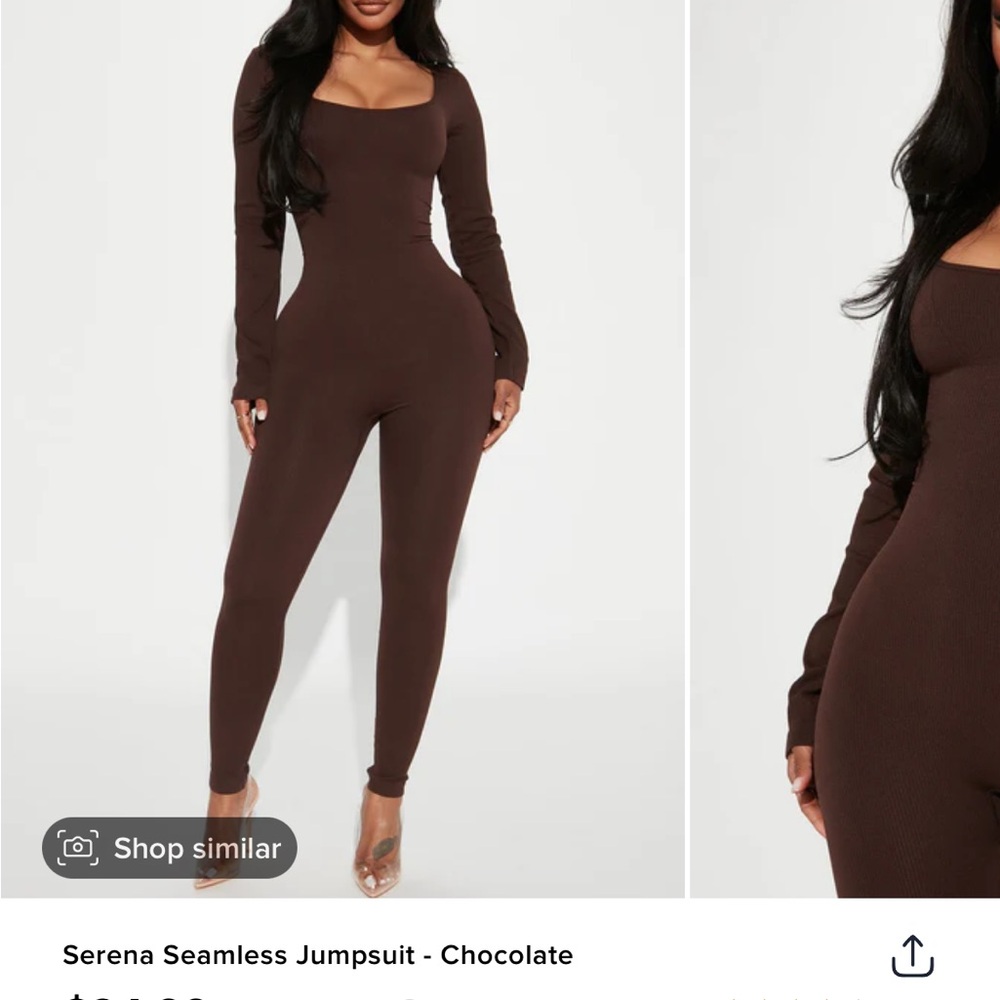 Elegant Brown Long Sleeve Bodysuit